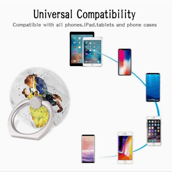 iPhone 11 BEAUTY & THE BEAST MARBLED CASE & RING KICKSTAND! NEVER USED! - Picture 6 of 15